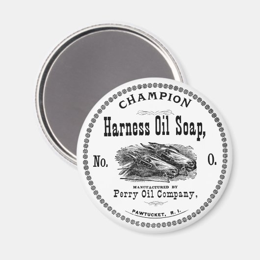  paard Boerderij House Soap White Magneet (Voorkant / Achterkant)