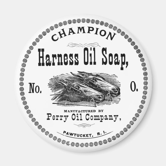 paard Boerderij House Soap White Magneet (Voorkant)