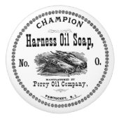  Paard Boerderij 🐎 Huis Zeep Wit Keramische Knop (Voorkant)