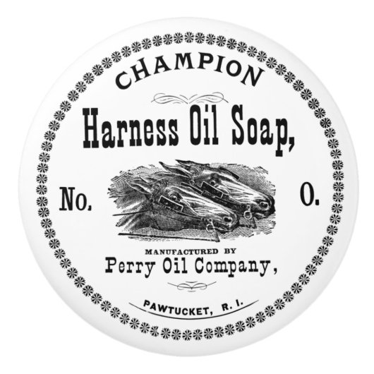  Paard Boerderij 🐎 Huis Zeep Wit Keramische Knop (Voorkant)