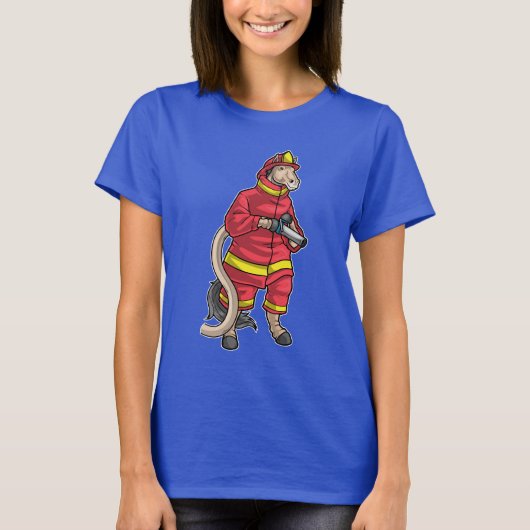 Paard brandweerman brandslang t-shirt (Voorkant)