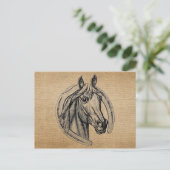  paard briefkaart (Staand voorkant)