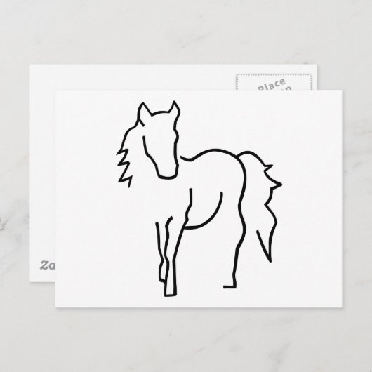 Paard Briefkaart (Voorkant / Achterkant)