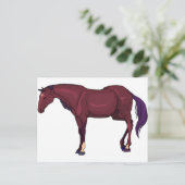 paard briefkaart (Staand voorkant)