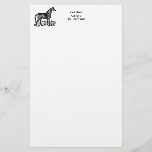 paard briefpapier (Voorkant)