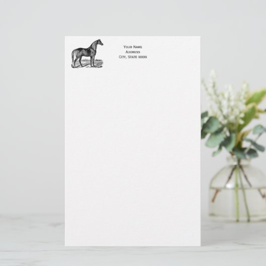  paard briefpapier (Staand voorkant)