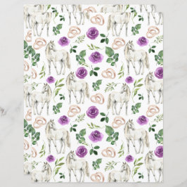 Paard bruiloft plakboek papier in het wit