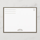 Paard Bruin Landelijke Westerse Oefenavond Eetgele Briefkaart (Achterkant)