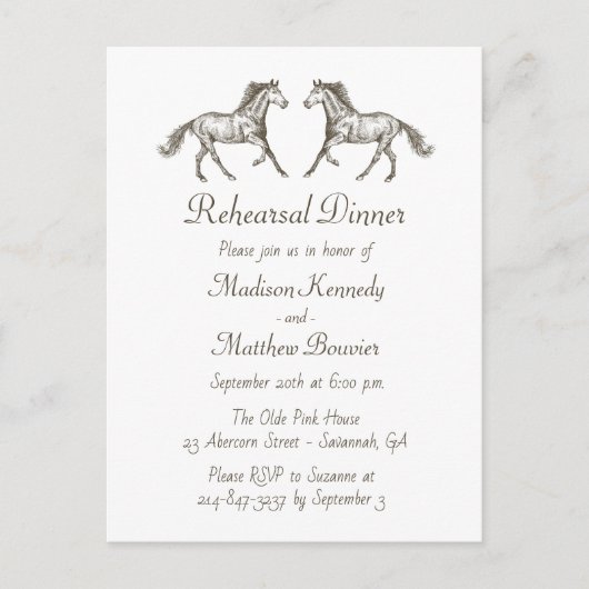 Paard Bruine Landelijke Westerse Oefenavond Eet In Briefkaart (Voorkant)