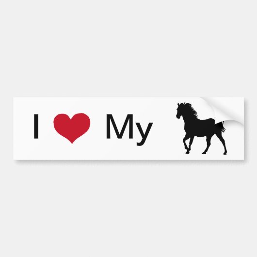 Paard Bumpersticker (Voorkant)