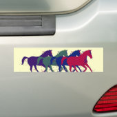 paard bumpersticker (Op auto)