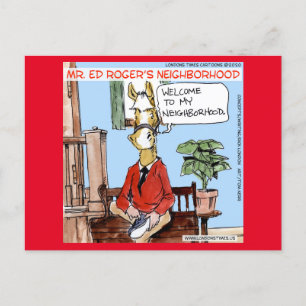 Paard Buurt Grappige Rick Londen Strip Briefkaart