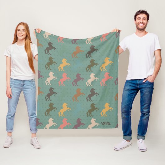 Paard Cadeau Deken Retro Paard Liefhebber Worp Vin (In situ)