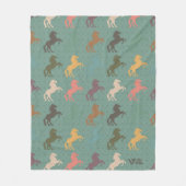 Paard Cadeau Deken Retro Paard Liefhebber Worp Vin (Voorkant)