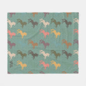Paard Cadeau Deken Retro Paard Liefhebber Worp Vin (Voorkant (Horizontaal))