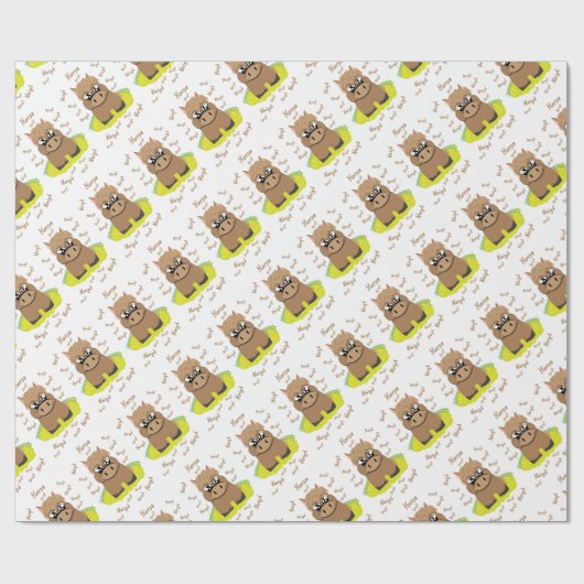 paard cadeaupapier (Vlak)