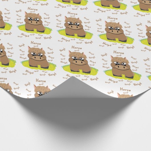 paard cadeaupapier (Hoek)