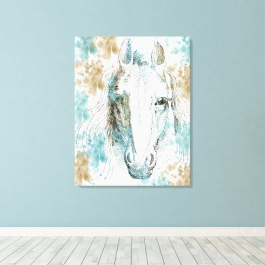 Paard Canvas Afdruk (Insitu (Houten vloer))