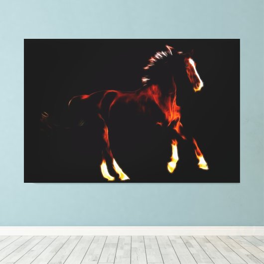 Paard Canvas Afdruk (Insitu (Houten vloer))