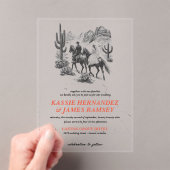 Paard Canyon Paar Bruiloft Acryl Uitnodigingen (Insitu (Draagbaar))