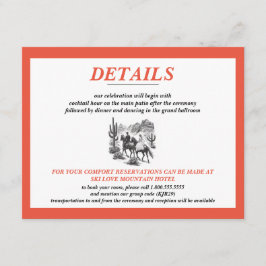 Paard Canyon Paar Bruiloft Informatiekaartje