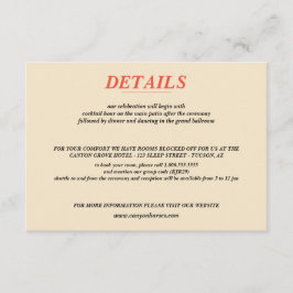 Paard Canyon Paar Bruiloft Informatiekaartje