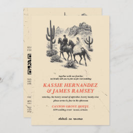 Paard Canyon Paar met QR Code en Details Kaart