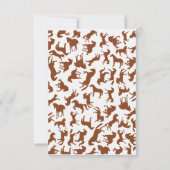 Paard Caricaturen 1e Verjaardagsfeestje  Bedankkaart (Achterkant)