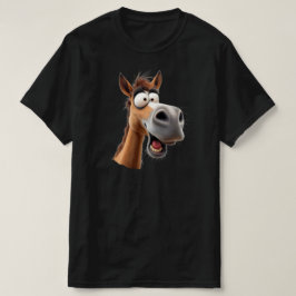 Paard cartoon volledig verbijsterd. t-shirt