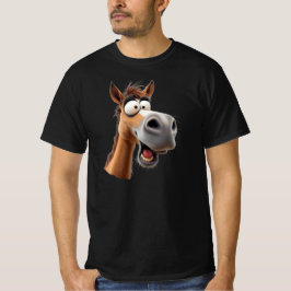 Paard cartoon volledig verbijsterd. t-shirt