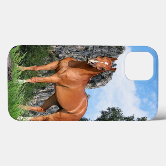 Paard Case-Mate iPhone Case (Achterkant (horizontaal))