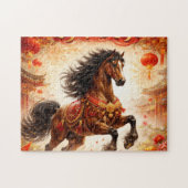 Paard Chinees, paard liefhebbers Legpuzzel (Horizontaal)