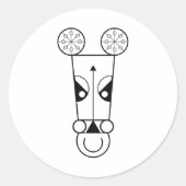 Paard Chinees Ronde Sticker (Voorkant)