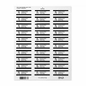 paard Chinees symbool Etiket (Full Sheet)