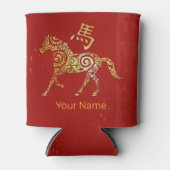 Paard Chinese Zodiac Horoscoop sterrenbeeld Blikjeskoeler (Voorkant)