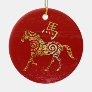 Paard Chinese Zodiac Horoscoop sterrenbeeld Keramisch Ornament