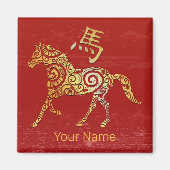 Paard Chinese Zodiac Horoscoop sterrenbeeld Magneet (Voorkant)
