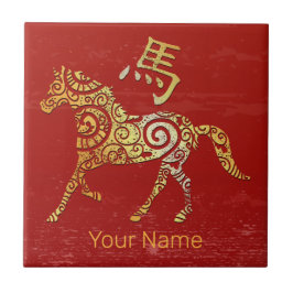 Paard Chinese Zodiac Horoscoop sterrenbeeld Tegeltje
