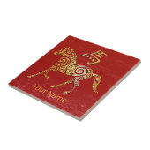 Paard Chinese Zodiac Horoscoop sterrenbeeld Tegeltje (Zijkant)