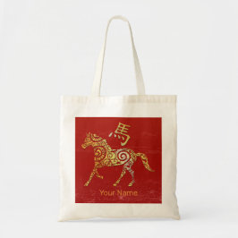 Paard Chinese Zodiac Horoscoop sterrenbeeld Tote Bag
