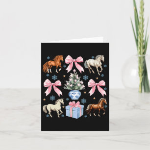 Paard Coquette Bow Kerst Paarden Boer Cowgirl Kaart
