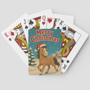 Paard Cottage Lane Dier Kerstmis Pokerkaarten