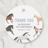 Paard Cowboy Ruitersport Verjaardag Bedankjes Labels (Voorkant)