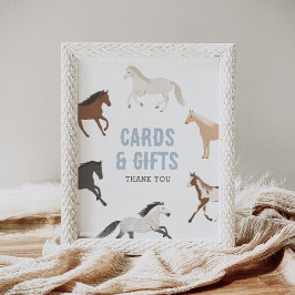 Paard Cowboy Ruitersport Verjaardagskaarten en Gif Poster