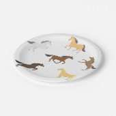 Paard Cowgirl Ruitersport Elegant 1e Verjaardag Papieren Bordje (Gekanteld)