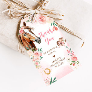 Paard Cowgirl Verjaardagsfeest Favoren Labels Cadeaulabel