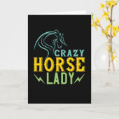 Paard - Crazy Horse Lady Kaart (Gele Bloem)