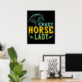 Paard - Crazy Horse Lady Poster (Thuiskantoor)