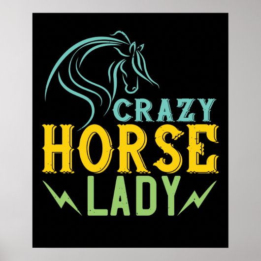 Paard - Crazy Horse Lady Poster (Voorkant)