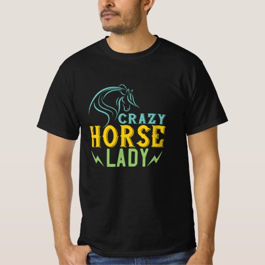 Paard - Crazy Horse Lady T-shirt (Voorkant)